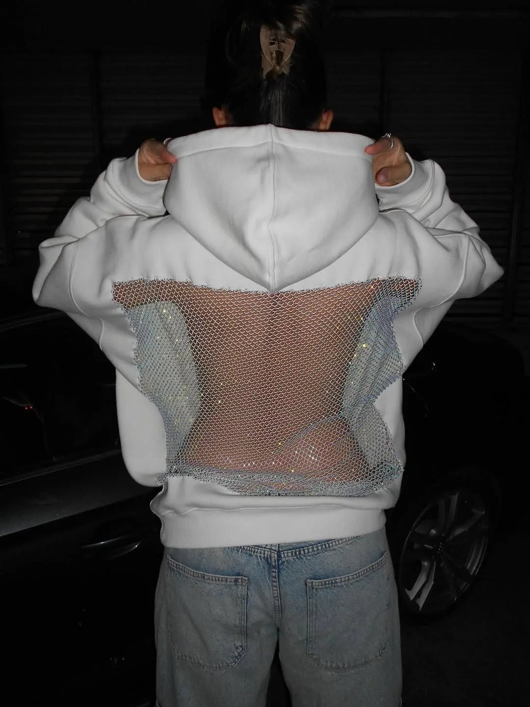 Backstage | Crystal-Mesh Hoodie